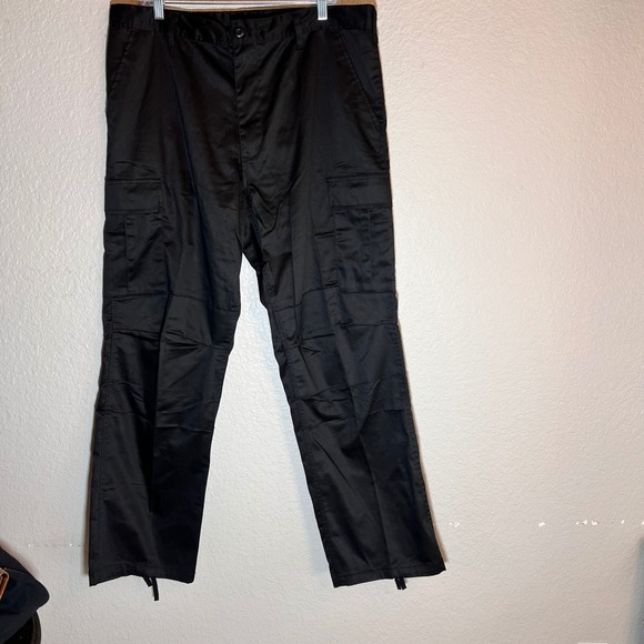 New Rothco Cargo Pants Tactical Utility Workwear Outdoor Hiking Black Size‎ Mens - Picture 1 of 13